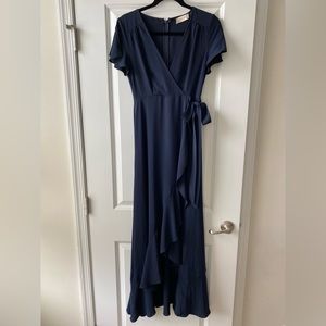 Altars State Navy Blue Wrap Dress -XS